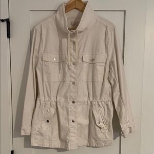 LOFT Cream Utility Jacket for Women